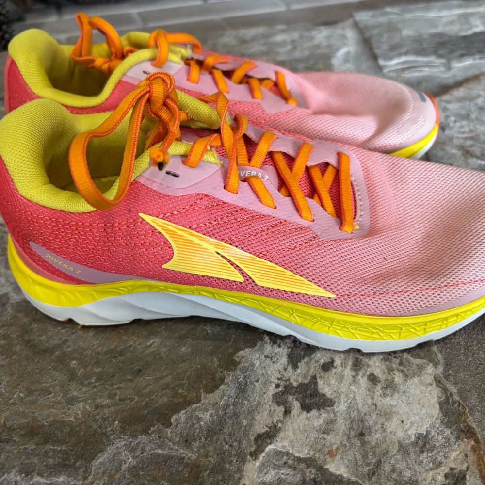 Altra Pink and Yellow Athletic Shoes for Performance